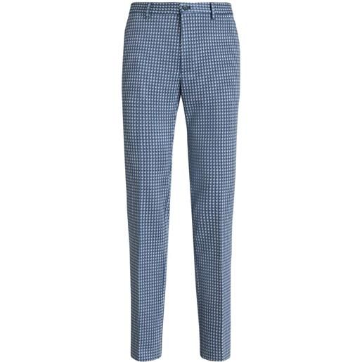 ETRO pantaloni sartoriali con stampa - blu