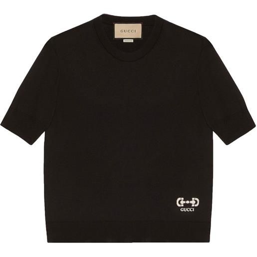 Gucci t-shirt con logo - nero