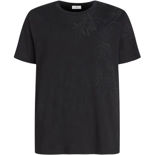 ETRO t-shirt con ricamo - nero
