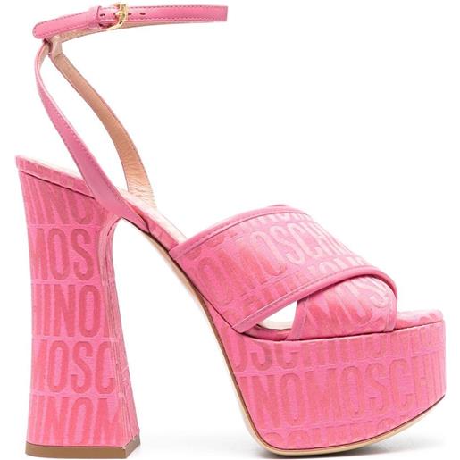 Moschino sandali con plateau 145mm - rosa