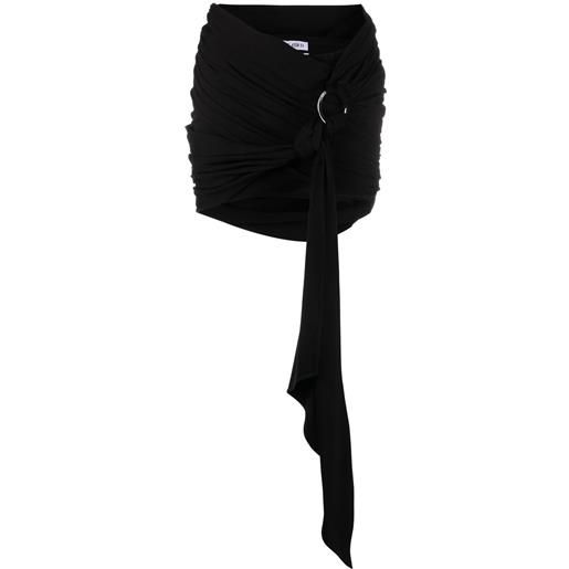The Attico minigonna con cintura - nero