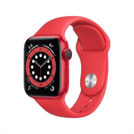 Apple - watch series 6 gps+cellular 40mm allum rosso-cinturino sport rosso