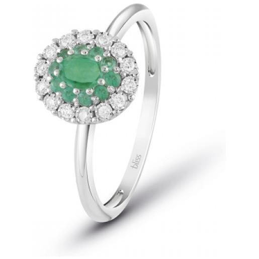 Bliss anello prestige brillanti e smeraldi