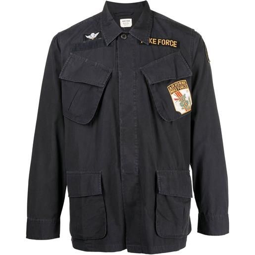Maharishi giacca-camicia con applicazione - nero