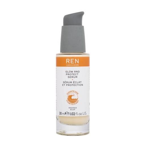 REN Clean Skincare radiance glow and protect serum siero per la pelle antiossidante e illuminante 30 ml per donna
