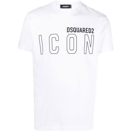 Dsquared2 t-shirt icon con stampa - bianco
