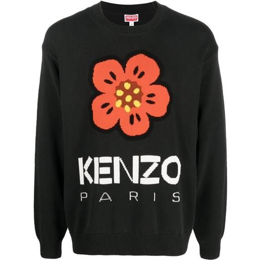 Kenzo maglione a fiori - nero
