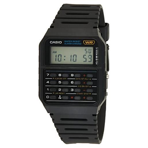 Casio orologio digitale quarzo unisex con cinturino in plastica ca-53w-1er