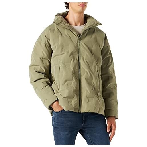 Wrangler brand down puffer giacca, deep lichen green, medium uomini