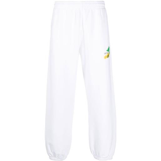 Off-White pantaloni sportivi arrows - bianco