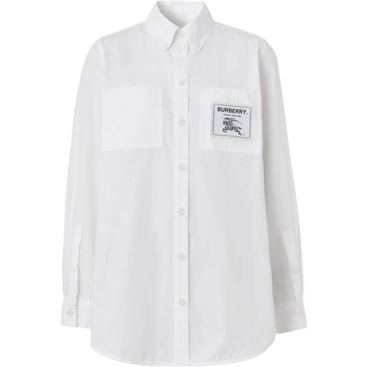 Burberry camicia prorsum label - bianco