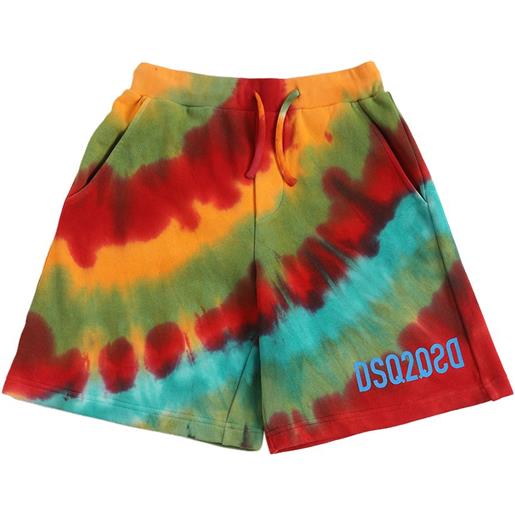 DSQUARED2 shorts in felpa di cotone tie dye
