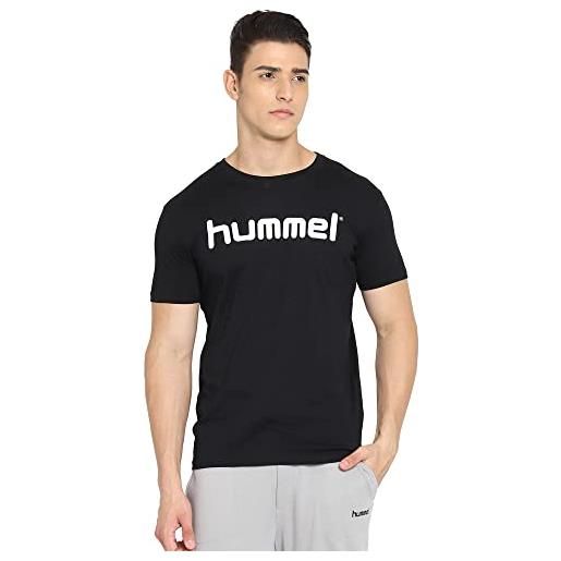 Hummel logo hmlgo cotton, t shirt uomo, grigio melange, xxl