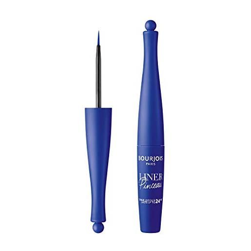 Bourjois eyeliner liquido liner pinceau, eyeliner waterproof dal tratto preciso a lunga durata, 04 bleu pop art