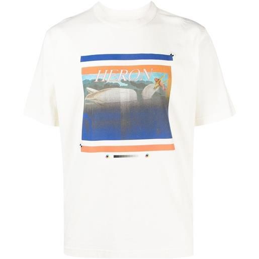 Heron Preston t-shirt misprinted con stampa - bianco
