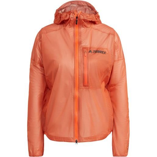Adidas agr rain jacket arancione l donna