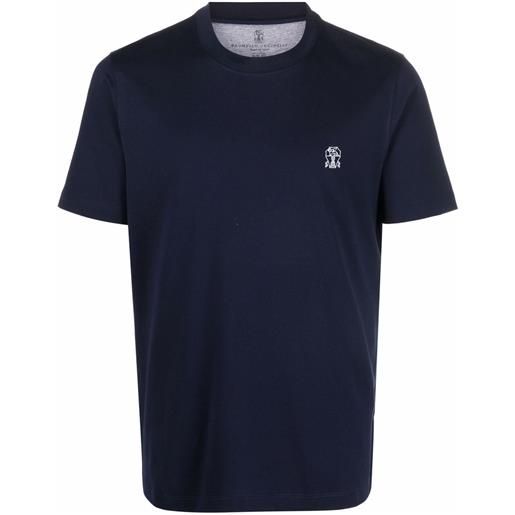 Brunello Cucinelli t-shirt con stampa - blu