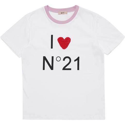 N°21 t-shirt in jersey di cotone con patch