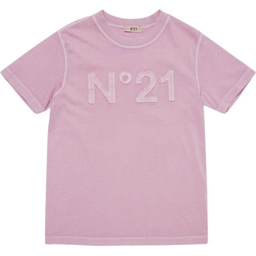 N°21 t-shirt in cotone con patch logo