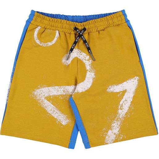 N°21 shorts in cotone bicolor con logo