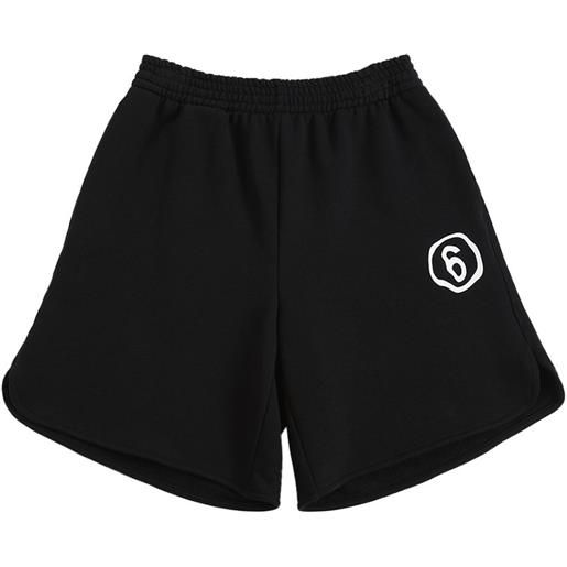 MM6 MAISON MARGIELA shorts in felpa di cotone con logo