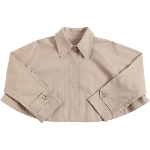 MM6 MAISON MARGIELA giacca in gabardina di cotone con logo