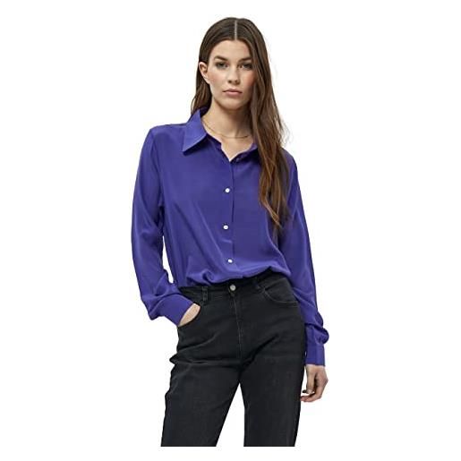 Minus caty silk shirt 2 donna, blu (5024 royal blue), 36