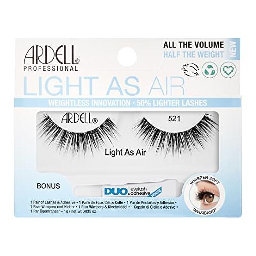 Ardell light as air 521, più un adesivo bonus duo, 1g trasparente