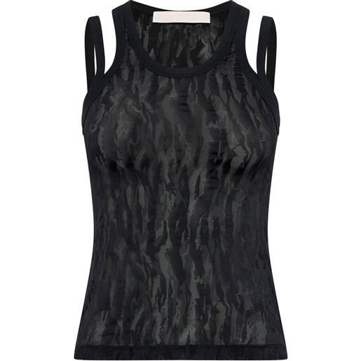 Dion Lee canotta con stampa camouflage - nero