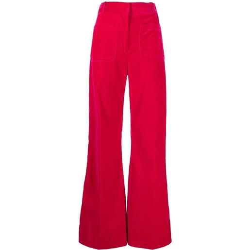 Victoria Beckham pantaloni a gamba ampia - rosa