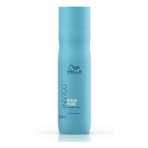 Wella professionals invigo aqua pure shampoo profondo, 250 ml, 3 pezzi