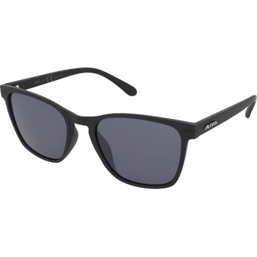 Alpina yefe all black matt/black mirror | occhiali da sole graduati o non graduati | unisex | plastica | quadrati | nero | adrialenti
