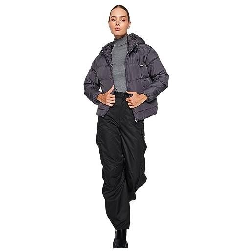 Trendyol anthracite hooded inflatable coats cappotto, small da donna