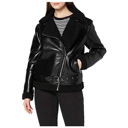 SPARKZ COPENHAGEN kerria jacket giacca in finto sherling, nero, medium donna