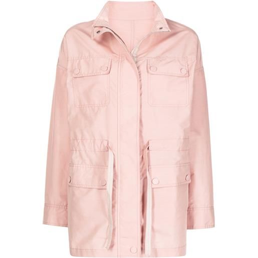 Yves Salomon giacca-camicia con coulisse - rosa