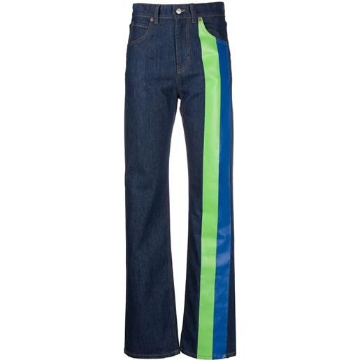 Victoria Beckham jeans dritti julia con righe - blu