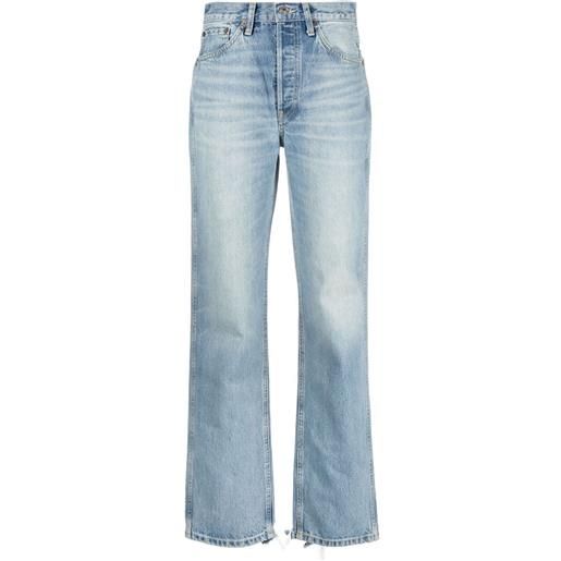 RE/DONE jeans dritti a vita media - blu
