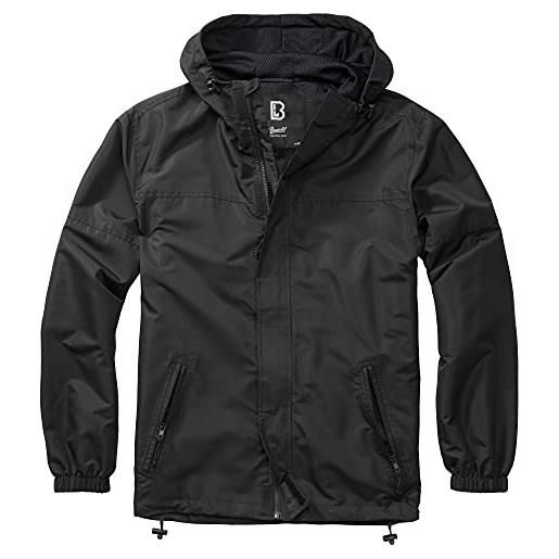 Brandit breaker estate con zip giacca da pioggia army per la transizione, cerniera frontale nera, xxl