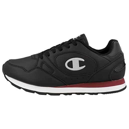 Champion rr champ sneakers, uomo, nero/bordeaux (kk002), 28.5 eu