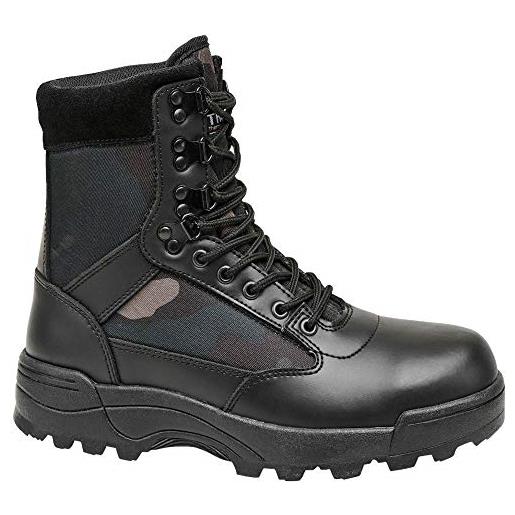 Brandit 9 eyelet tactical boots, military and boot uomo, nero, 50 eu