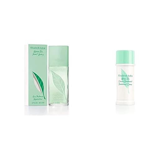 Elizabeth Arden green tea eau de parfum, donna, 50 ml & green tea cream deodorant deodorante stick - 40 ml
