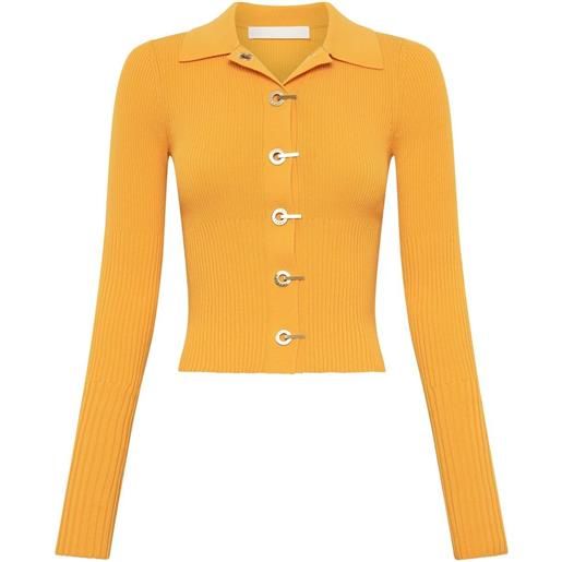 Dion Lee cardigan a coste - giallo