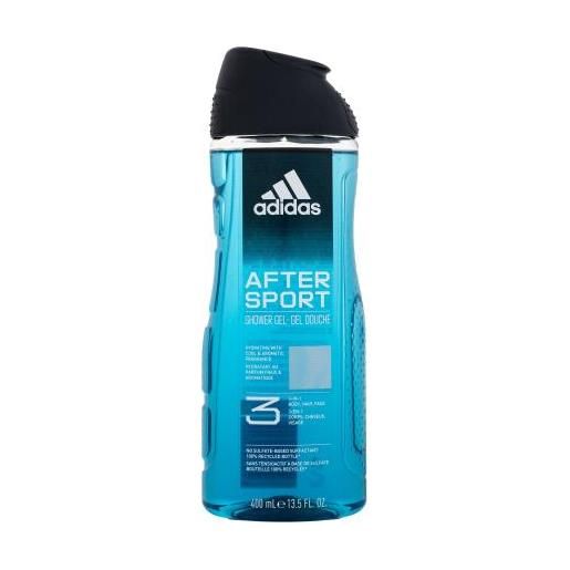 Adidas after sport shower gel 3-in-1 gel doccia rinfrescante 400 ml per uomo