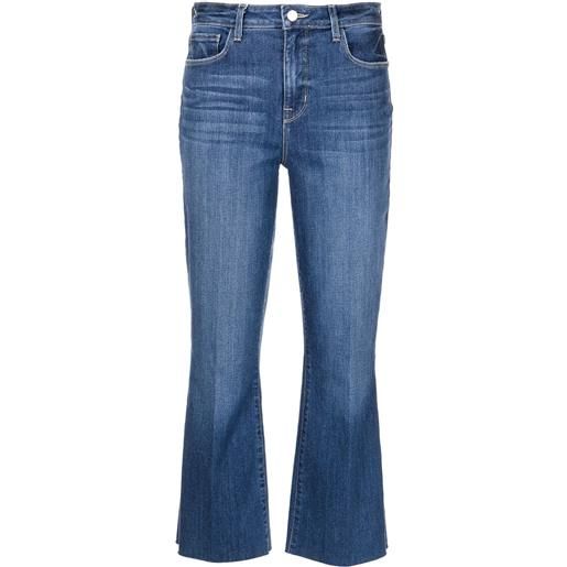 L'Agence jeans crop svasati kendra - blu