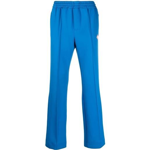 Casablanca pantaloni sportivi con ricamo - blu