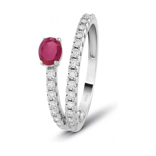 Bliss anello rugiada colors con rubini e diamanti