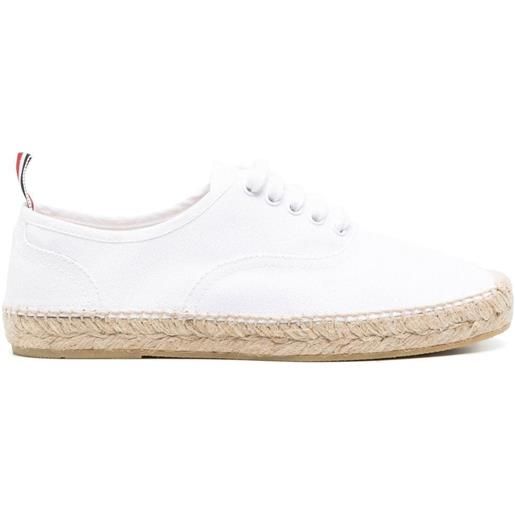 Thom Browne sneakers con suola in iuta - bianco