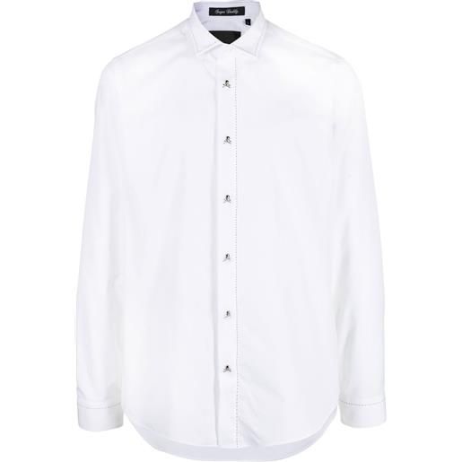 Philipp Plein camicia con cuciture a contrasto - bianco