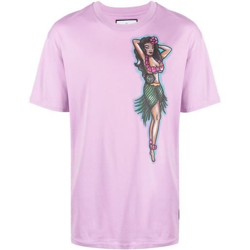 Philipp Plein t-shirt con stampa grafica - rosa