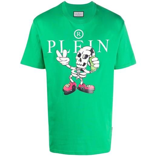 Philipp Plein t-shirt skully gang - verde
